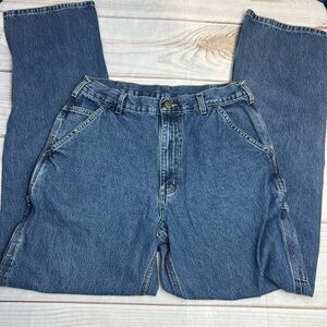 Carhartt Men's Dungaree fit 33x36 Relaxed Fit Blue Jeans